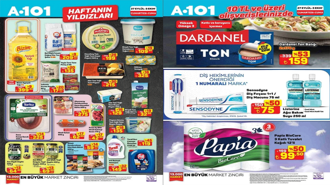 A101 27 Eylül-3 Ekim Haftanın Yıldızları Kataloğu yayımlandı! A101'de hangi ürünlerde indirim var?