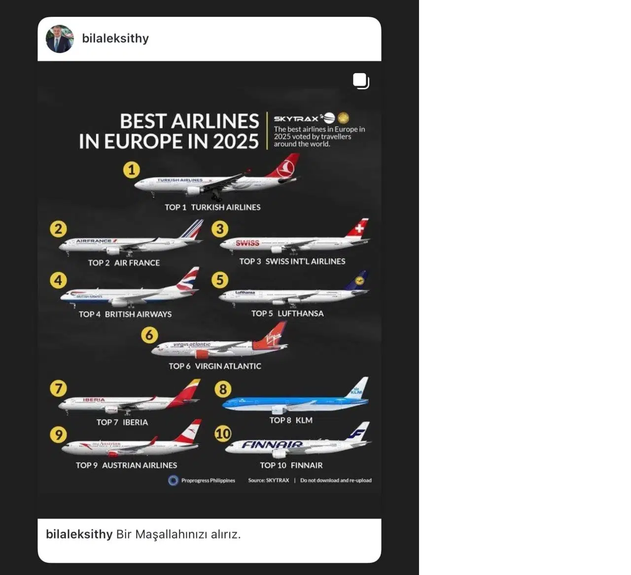 Lufthansa, Air France geride kaldı: THY, Avrupa’nın en iyisi seçildi