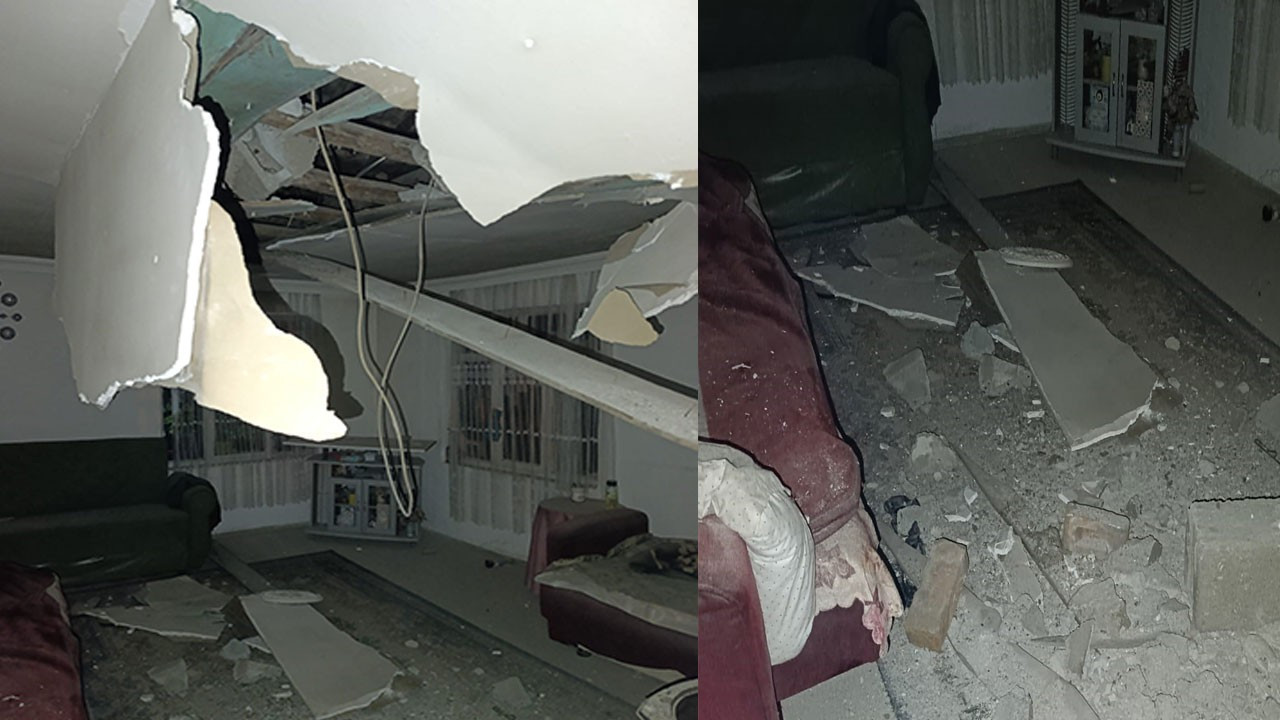 Sındırgı depreminde Manisa Gördes’te bir evin tavanı çöktü Sındırgı depreminde Manisa Gördes’te bir evin tavanı çöktü